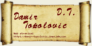 Damir Topolović vizit kartica